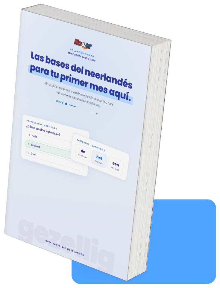 Portada de la guía gratuita: las bases del neerlandés para hispanohablantes